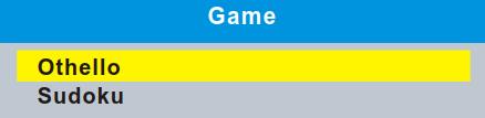 Network Setting: Net choose (Select the way of online) Settings (Set up network parameters) Network Radio Channel Application: Weather Channel 8. Game 8.
