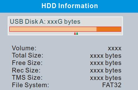 User Manual 9.2 HDD Information This menu can display some parameters of Removable HDD.
