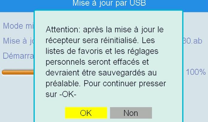 Mode d emploi Si la mise à jour est démarrée, la laisser se dérouler jusqu au bout. Ne pas débrancher votre adaptateur pendant cette opération sous risque de l endommager irrémédiablement. redémarrer.