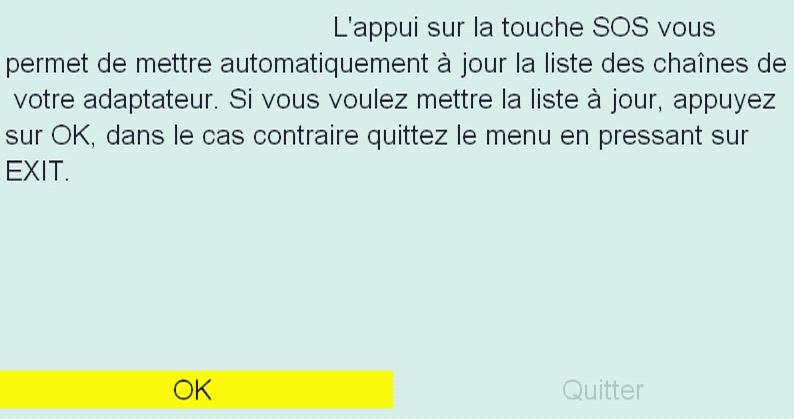 Mode d emploi En confirmant par Oui, le TR 63 effacera toutes les chaînes en mémoire, et démarrera une nouvelle recherche et mémorisation des chaînes.