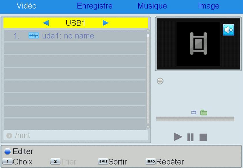 Mode d emploi Appuyer sur <OK> pour entrer dans le sous-menu Appuyer sur <EXIT> pour quitter le sous menu et revenir à la barre de sélection des sous menus. Appuyer sur <MENU> pour sortir de ce menu.
