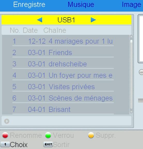 Appuyer sur <OK> pour entrer dans le répertoire de stockage Sélectionner les photos avec < / > Presser sur <OK> pour démarrer leur