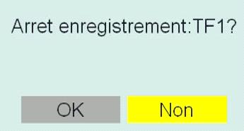 Mode d emploi si vous souhaitez arrêter l enregistrement : presser sur <OK> pour arrêter l enregistrement, sur <EXIT> dans le cas contraire.