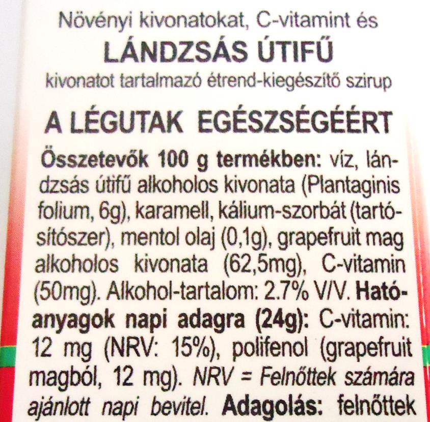 Adalékanyagok- Tartósítószer