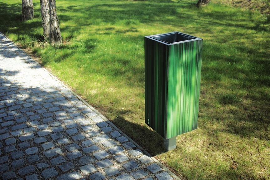 Hulladékgyűjtő / tetővel acél szerkezet, borítás HPL-ből (grafika lehetősége a HPL lemezen) NNK560c NNK565c NNK565cp NNK561c NNK566c NNK566cp NNK110 / 111 / 210