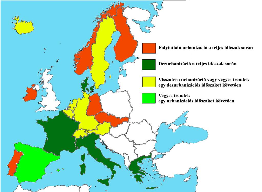 A dezurbanizáció megjelenése azonban nem hozta el a korábbi vándormozgalmi trendek eljelentéktelenedését.