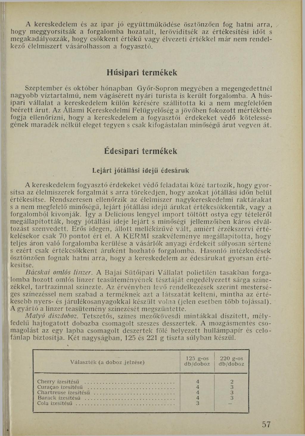 A kereskedelem és az ipar jó együttműködése ösztönzően fog hatni arra, hogy meggyorsítsák a forgalomba hozatalt, lerövidítsék az értékesítési időt s megakadályozzák, hogy csökkent értékű vagy