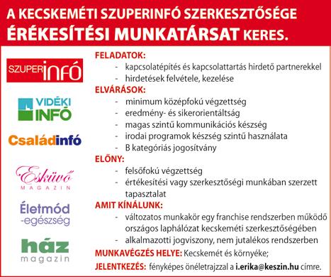elvégzésében elvárások: Pontos, precíz munkavégzés Több műszak vállalása Minőségi munkavégzés Rugalmasság Csapatszellem, együttműködés amit kínálunk: Segítség a betanulásban Korrekt