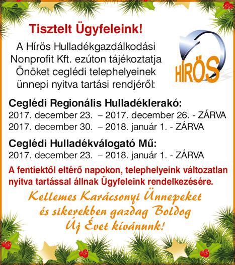 A helyes megfejtés beérkezési határideje: 2018. január 3. VÍZSZINTES 2. Megfejtés 1.