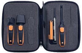 Smart Probes fűtéstechnikai szett: testo 115i, testo 510i és testo 805i testo Smart Case táskában.