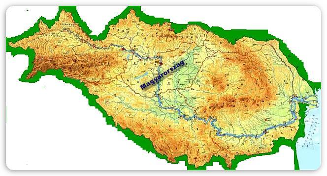 A Duna vízgyűjtő területe Hazánk a Duna 801 ezer km 2 kiterjedésű vízgyűjtő területén, a Kárpát-medence nagyrészt síkvidéki területén, a vízgyűjtő középpontjában fekszik.