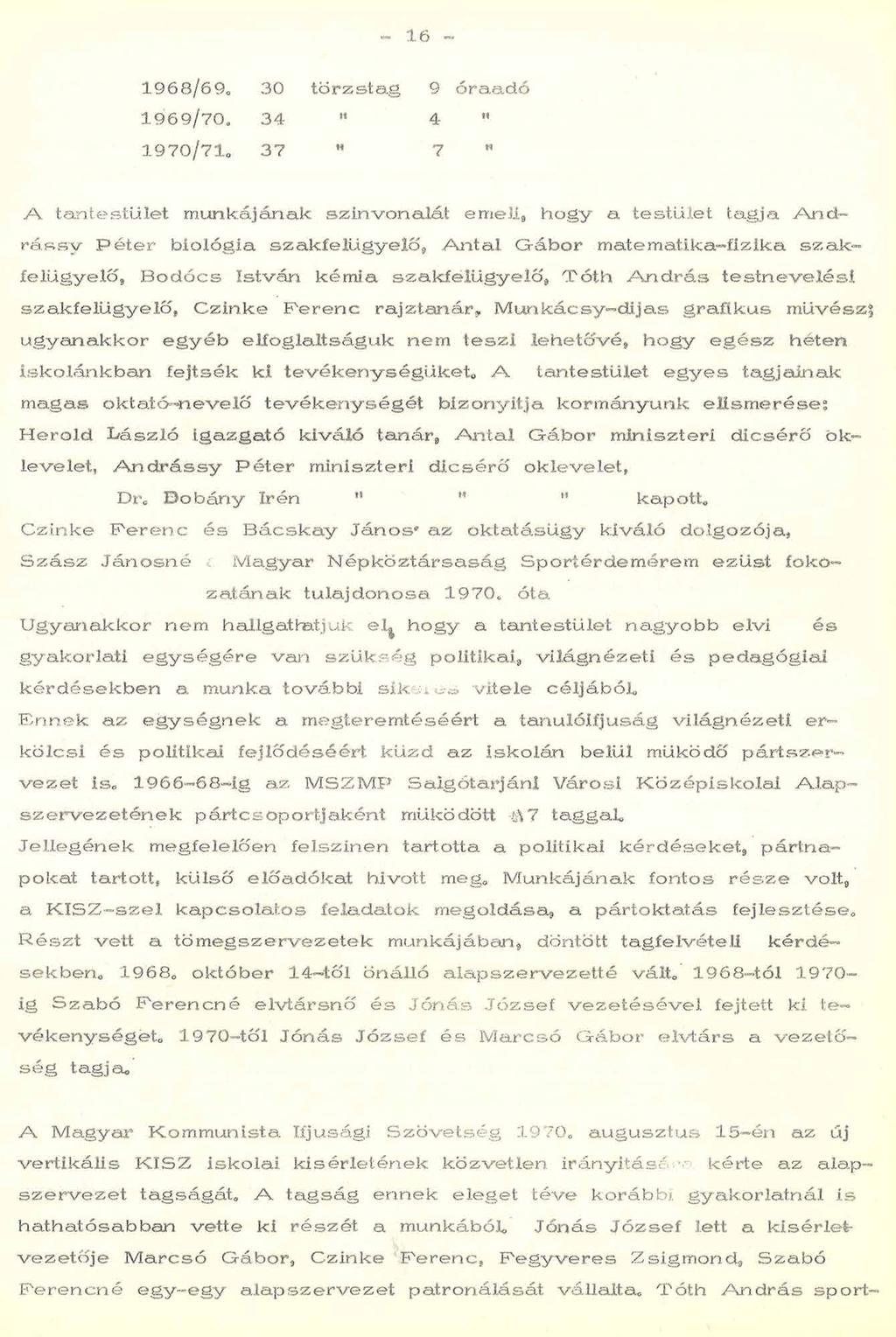 - 16-1968/69, 1969/70.