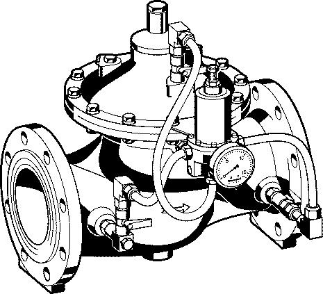 DH 300 Nyomástartó szelep Alkalmazás Termék adatlap Ezek a nyomástartó szelepek olyan szabályzók, melyek a belépő oldali nyomást tartják beállított értéken.