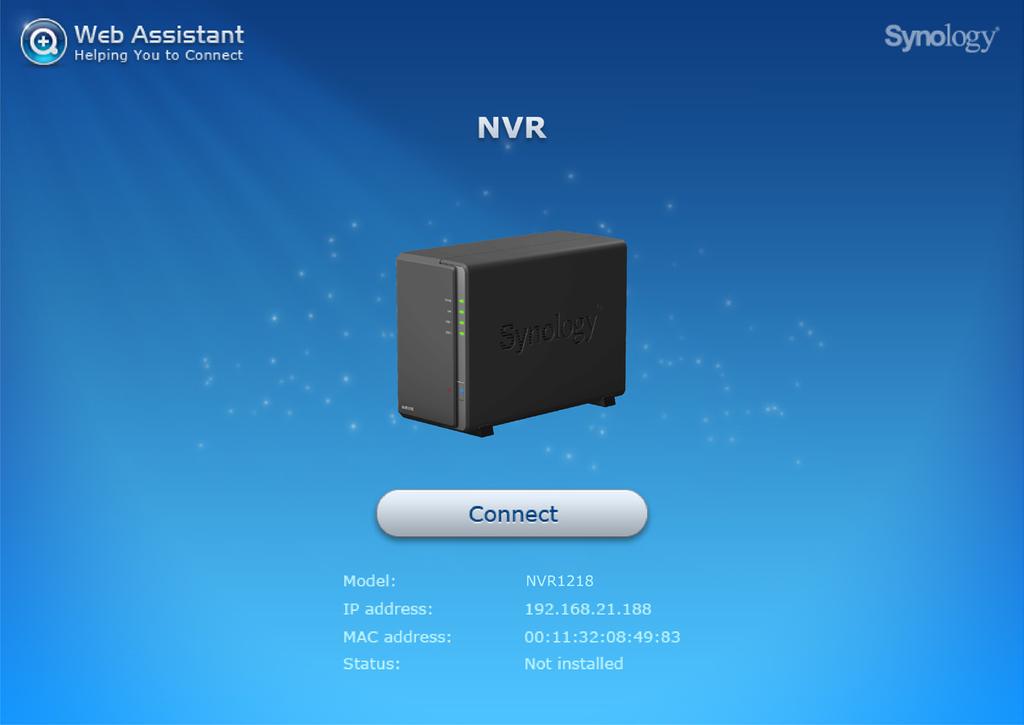 Az NVR firmware telepítése a Web Assistant segítségével Az NVR rendelkezik egy Web Assistant nevű beépített eszközzel is, amely segít letölteni az operációs rendszer és a Surveillance Station