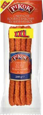 sertés: 100 g késztermék 155 g sertéshús és 15 g marhahús felhasználásával készült.
