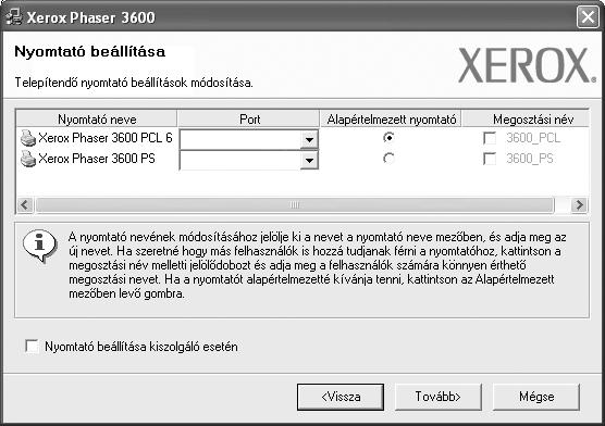 Konfigurálja kézzel az IP-címet, az alhálózati maszkot és az átjárót a nyomtató számára, majd a hálózati nyomtatóhoz tartozó IP-cím beállításához kattintson a Beállítása gombra. c.