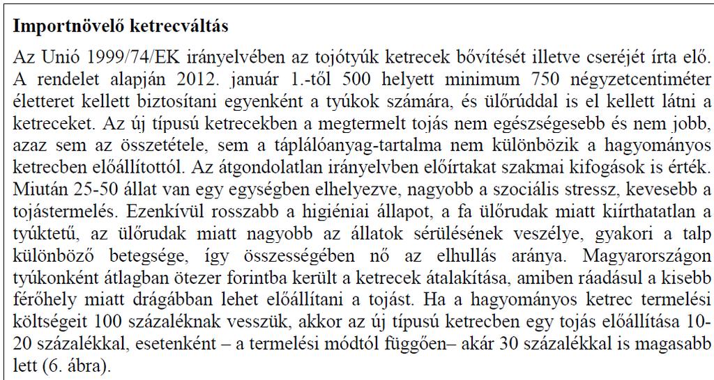 Baromfi ágazat helyzete piaci