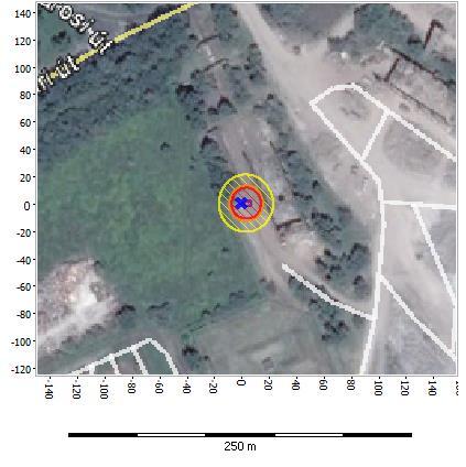 kontúrja az ARH/2 koncentrációra kiterjedő robbanóképes felhő kiterjedéséig ér (v.ö.: E.1. / T-1 / FLASHFIRE esemény bemutatása). E.1. / T-3 / JET hatásának modellezése A számításokat az Effects programmal végeztük el.