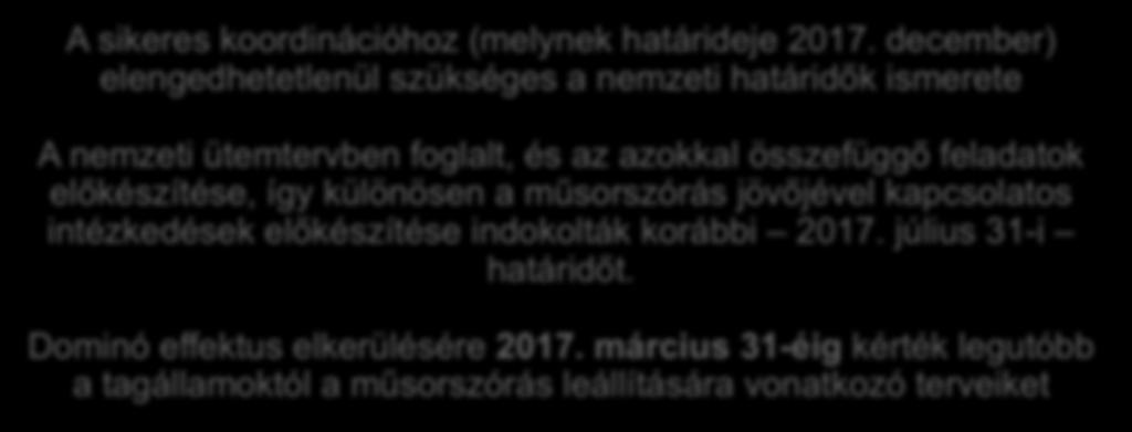 december) elengedhetetlenül szükséges a nemzeti határidők ismerete A nemzeti ütemtervben foglalt, és az azokkal összefüggő feladatok előkészítése,