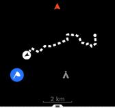 MEGJEGYZÉS: Tájékozódási ponthoz való navigálás közben az óra teljes jelerősséggel használja a GPS-t. Navigálás tájékozódási ponthoz: 1.