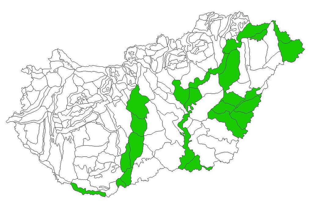 Jászság, Szolnoki-ártér Hevesi ártér, Csepeli-sík Solti-sík Kalocsai,Tolnai sárköz Mohácsi-sziget Mohácsi teraszos sík Az Alföld ártéri síkságai Borsodi-ártér