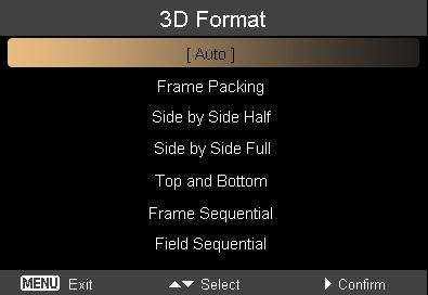 6 A 3D formátum látható, miközben nincs elegendő információ.