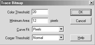 területekre bontsunk fel. A Színküszöb mezõben [Color Threshold] adjunk meg egy értéket.