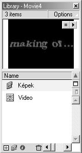 Ezáltal minden kép importálásra kerül. A Flash minden képet kulcsképként hoz létre.