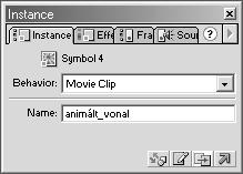 Példány-paletta [Instance] A Példány-palettán filmünk szimbólumait és példányait vizsgálhatjuk meg.
