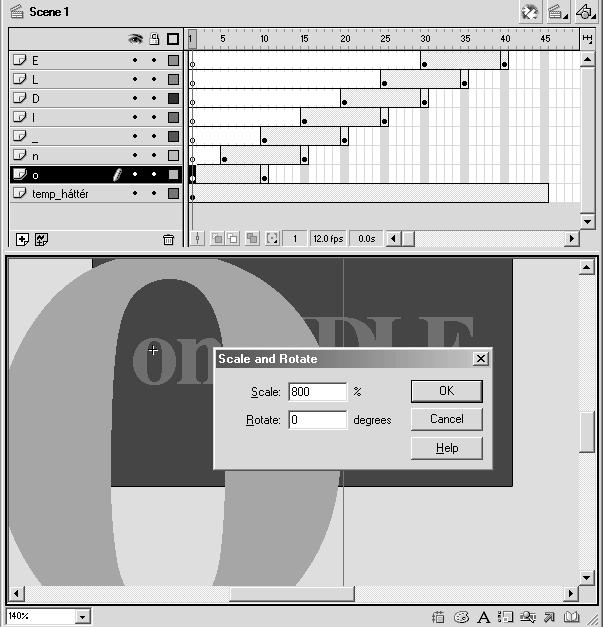 Válasszuk a Módosítás [Modify] menü Átalakítás [Transform] almenü Átméretezés és forgatás [Scale and Rotate] parancsát.