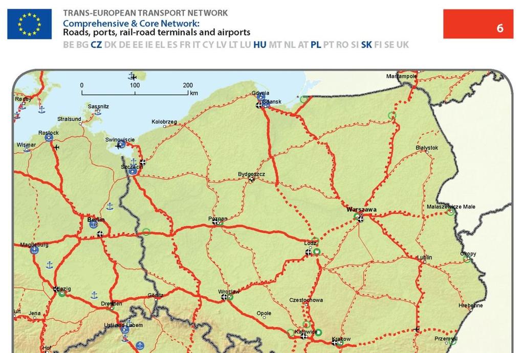 Út- és vasúthálózat a V4 régióban Vasúti közlekedés Budapest-Pozsony 250 km, 2 h 45 m Budapest-Prága 611 km, 7 h
