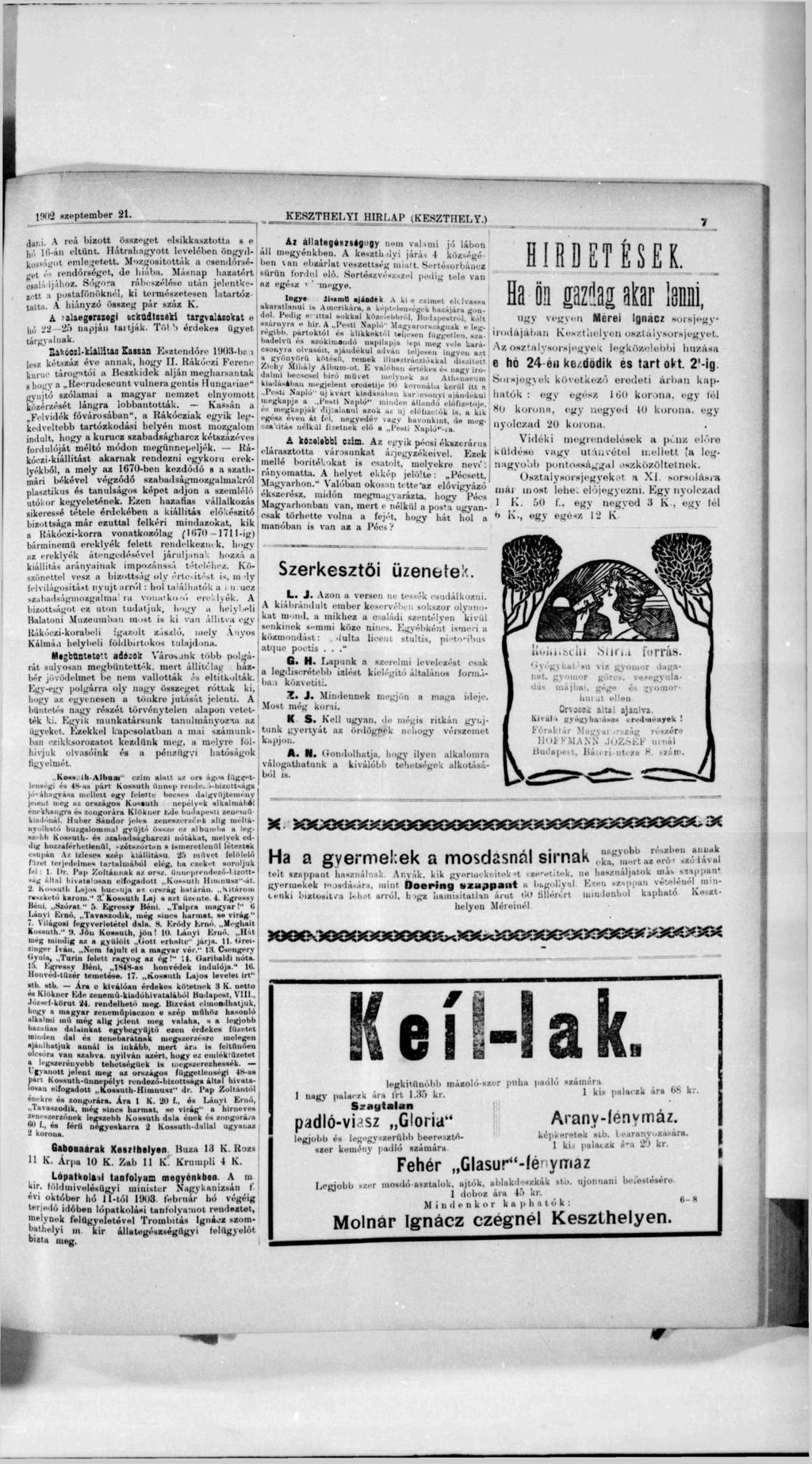 908 p 2 d- ESZTHELYI HÍRLP _ (SZTULY) I )' ű Hh h \» M ó d ő >- \ S d d I d M p h ü ü u du ő S pd!