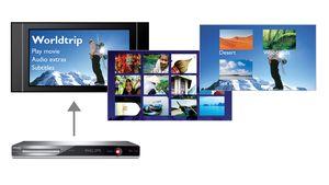 A HDMI-n az 1080p-re felkonvertált jel kristálytiszta képet nyújt. A normál felbontású DVD-filmeket most valódi nagy felbontásban élvezheti - több részlettel és valósághű képpel.