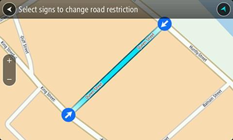 Megjegyzés: Ha a menüben nem felsorolt típusú térképmódosítást kíván bejelenteni, használja a Map Share Reporter alkalmazást a tomtom.com oldalon. 7.
