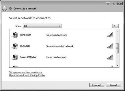 Válassza ki a hálózatot, és kattintson a Connect (Csatlakozás) gombra. Amikor a rendszer kéri, vigye be a csatlakozáshoz szükséges biztonsági kódot. Ezzel rácsatlakozott a hálózatra.