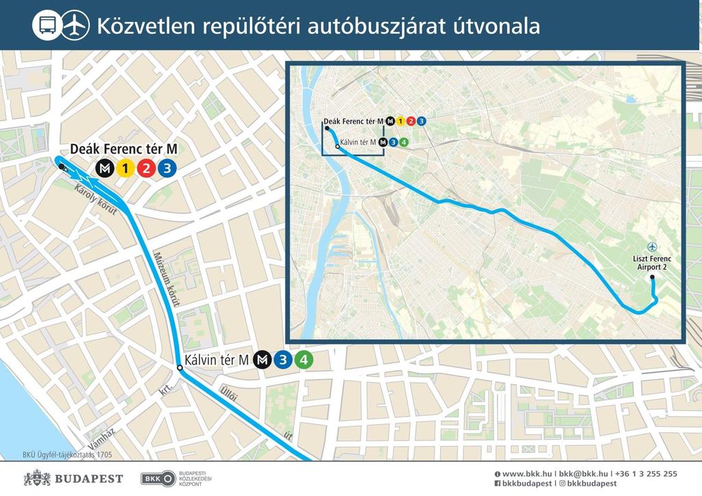 IV. 100E közvetlen repülőtéri járat Beindulás Fővárosi Önkormányzat döntése alapján 2017. július 8-ától közlekedik.