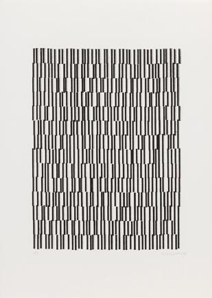 Vera Molnar Lignes des Verticales I/I.