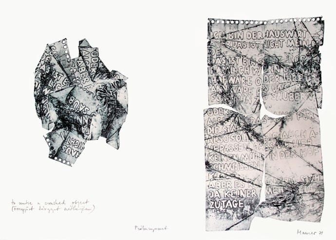 Maurer Dóra Összegyűrt tárgyat széthajtani / To Untie a Crushed Object 1971 50 70 cm, síkmarás,