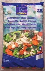 KG HORECA SELECT BROKKOLI 20/40 4x2,5 399,- 506,73 84365 2,5 KG HORECA SELECT HAGYMA SZELETEK 4x2,5 299,- 379,73 96802 2,5 KG HORECA SELECT PÓRÉHAGYMA KARIKÁK 4x2,5 319,- 405,13 96806 2,5 KG HORECA