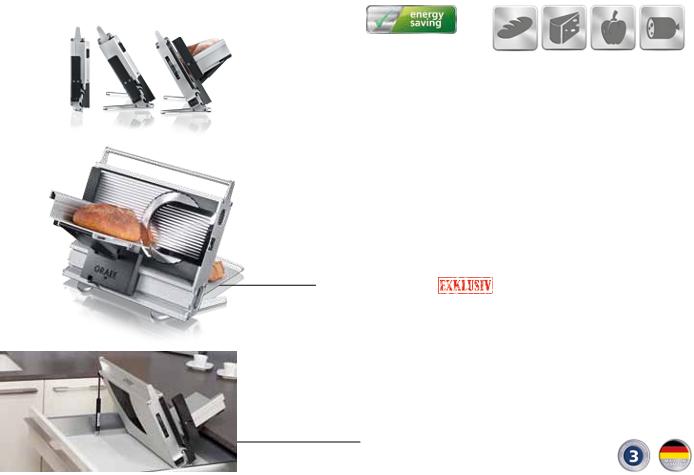 - Szilárd fém verzió - Szögletes szeletelő - Kompakt, helyspóroló kialakítás - 45-170 wattos energiatakarékos motor - ø 170 mm-es fogazott rozsdamentes acélpenge - Alumínium hordozókocsi, amit le