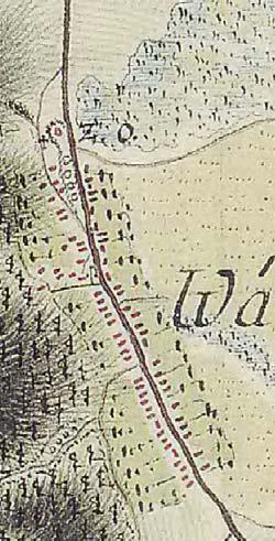 Várdomb az I. és a II.katonai felmérés idején A II. katonai felmérésen (1806 1869) látható, hogy a település tovább bővült, jellemzően a Kossuth utca folytatásaként.