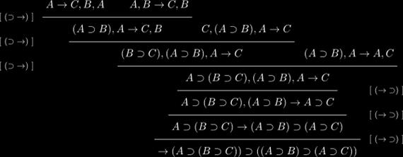 Lemma Ha a predikátumkalkulus alapformulája, akkor bizonyítható a szekventkalkulusban Bizonyítás A bizonyítást konstruktív módon végezzük el, a predikátumkalkulus alapsémáiból