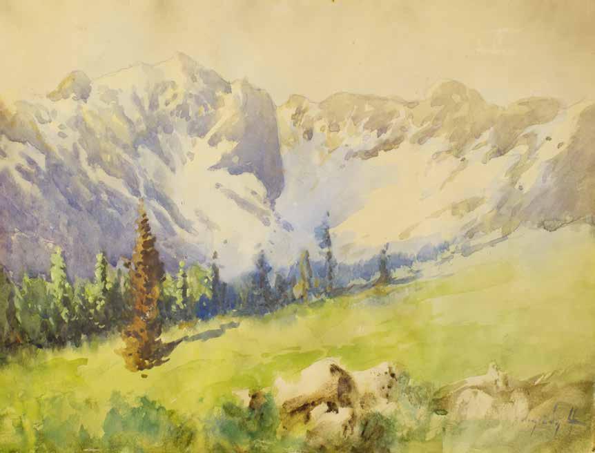 277. tétel EMŐD AURÉL ( 1897-1958 ) Magtár 20 x 29 cm Akvarell,