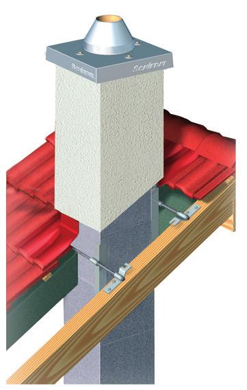SCHIEDEL UNI Plus Tartozékok A kémény állékonysága 1 Schiedel kéménytámasz Az építési jogszabályok kötelezôen elôírják valamennyi épüleszerkezet,