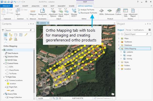 Ortho Mapping Worksapce: Mosaic dataset alapú adatkezelés A különböző lépések nyomon követése Támogatott műveletek -