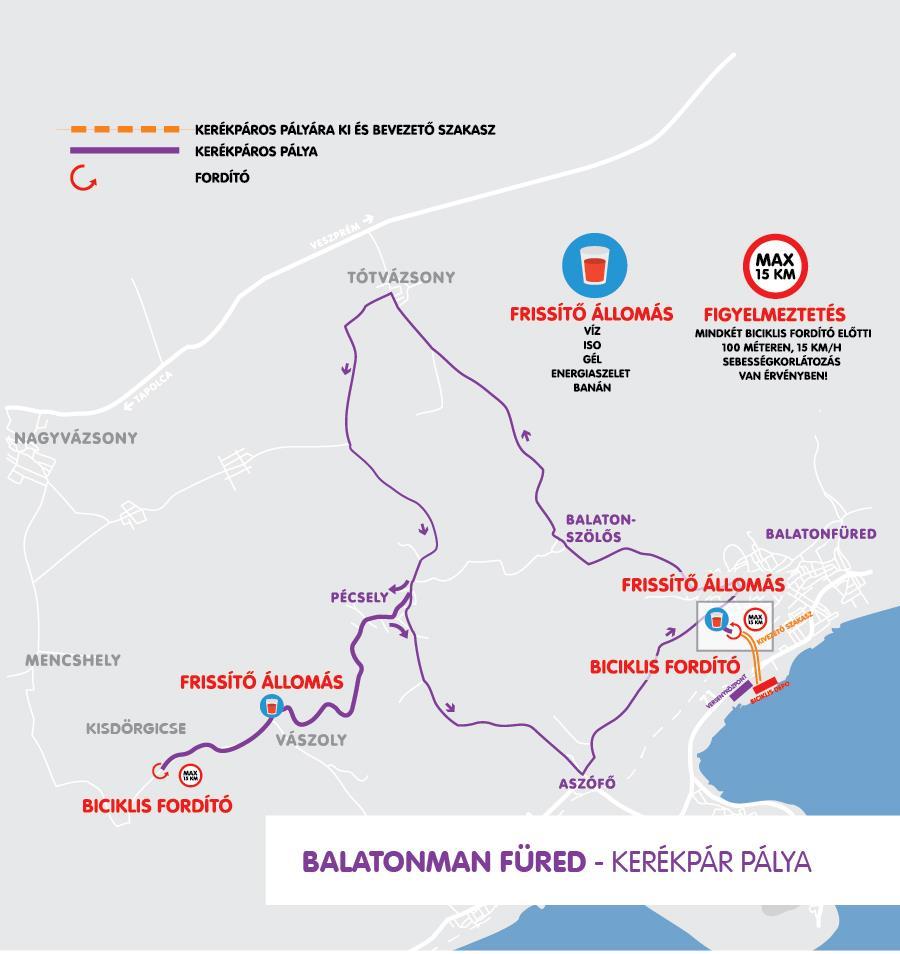 Iron távon 4 X 43,5 km kör, közép távon 2 x 43,5 km kör, rövid távon 1 x 43,5 km kör és 2 X 1 km bekötő szakasz.