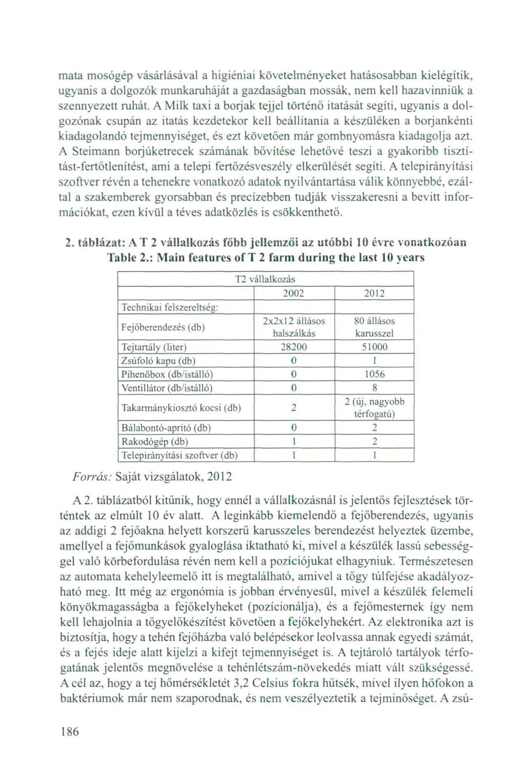mata mosógép vásárlásával a higiéniai követelményeket hatásosabban kielégítik, ugyanis a dolgozók munkaruháját a gazdaságban mossák, nem kell hazavinniük a szennyezett ruhát.