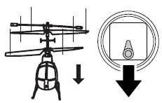 A rotor lapátok forogni kezdenek. 2. Tolja előre a gáz kart, amíg a modell felemelkedik a levegőbe. 3.