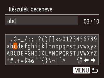 3 Válasszon egy menüpontot. Válasszon egy menüpontot a [ ][ ] gombokkal.