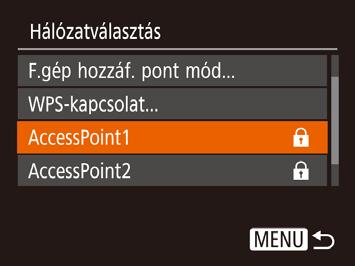 Miután Wi-Fi kapcsolaton keresztül csatlakozott az eszközökhöz, a legutóbbi céleszközök megjelennek a listán, amikor megjeleníti a Wi-Fi menüt.